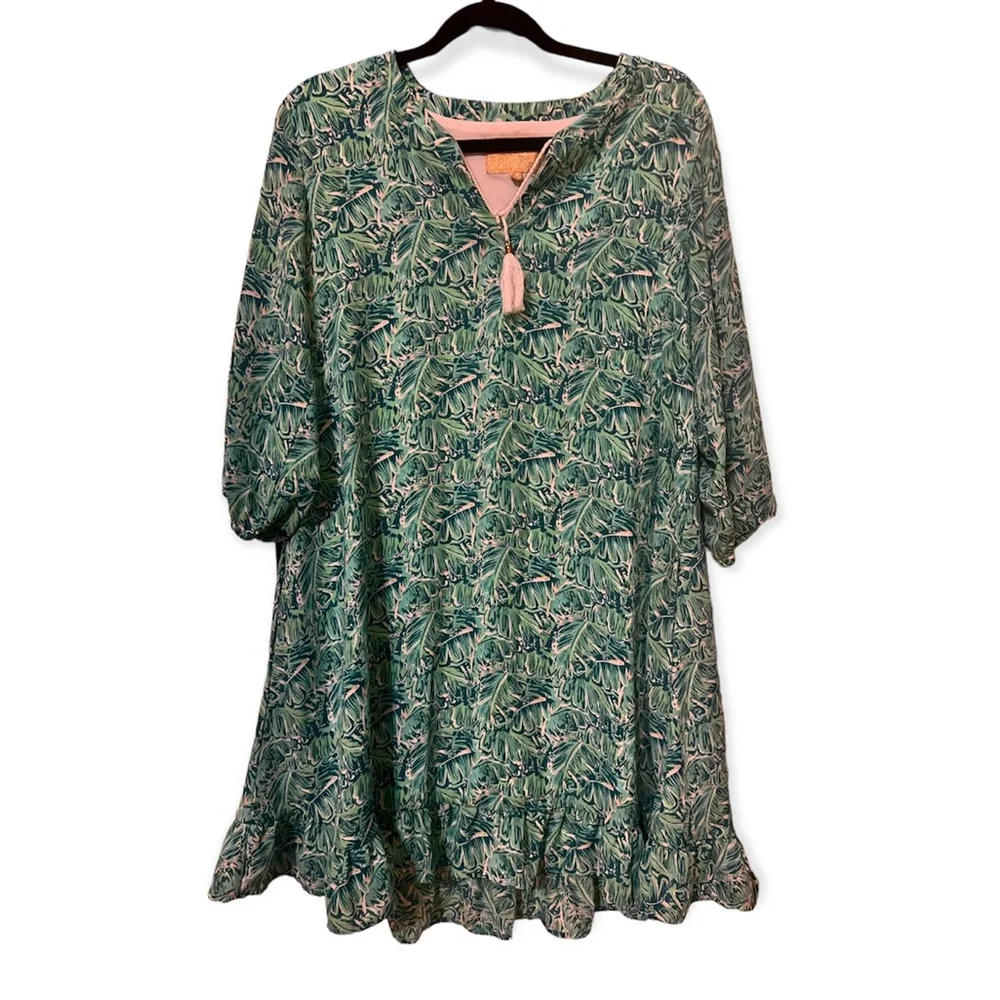 Lauren James teal flowy dress